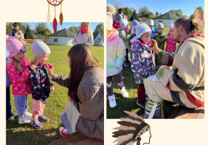 Pani i pan malują twarze dzieci