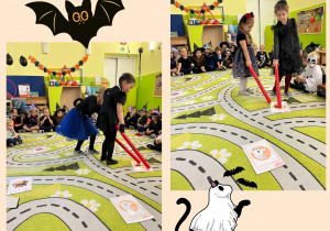 Dzieci biorą udział w zabawach