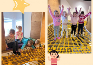 Dzieci bawią się i skaczą