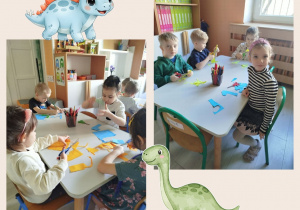 Dzieci bawią się przy stolikach