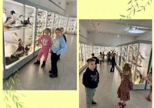 Dzieci zwiedzają muzeum