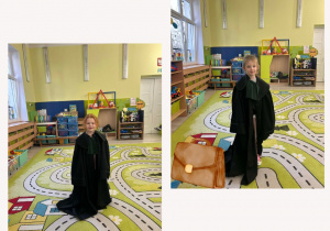 Dzieci pozują w todze