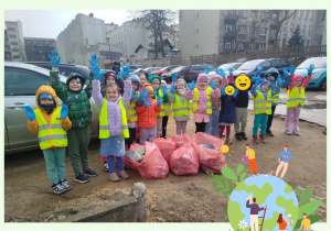 Dzieci porządkują okolice