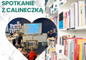 Dzieci podczas wizyty w bibliotece